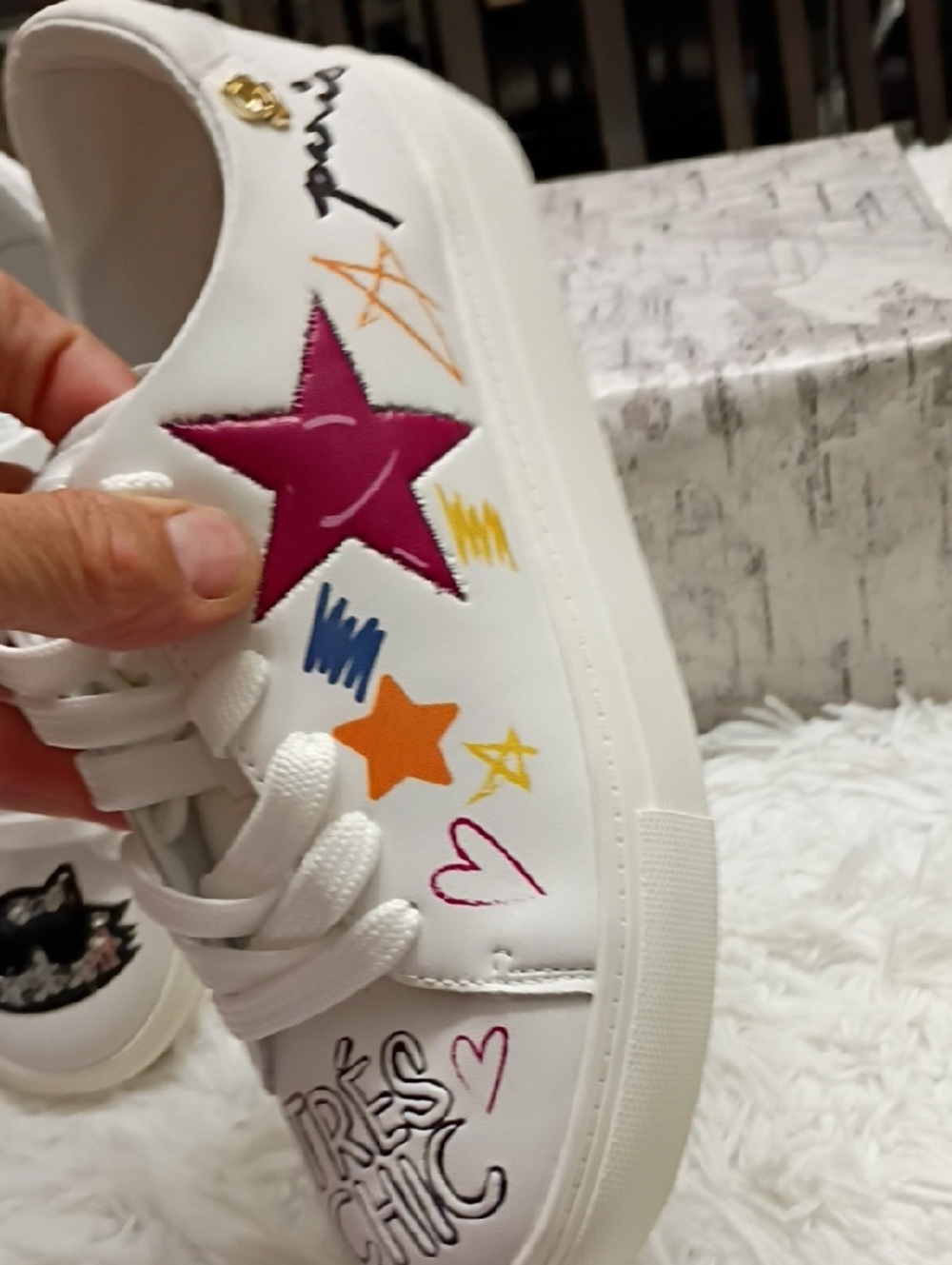 Karl Lagerfeld Cate Ikonic Sneakers Women's Sz 7m 🆕 $149 - Picture 7 of 11